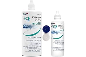 Easy Day Multi Soluzione Unica per Lenti a Contatto - 360 ml + 100 ml + Portalenti incluso