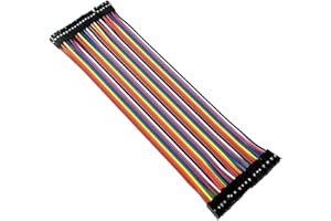 REY Cable Compatible Dupont, Cable Puente Jumper Hembra Hembra, Placa Base, 10 cm