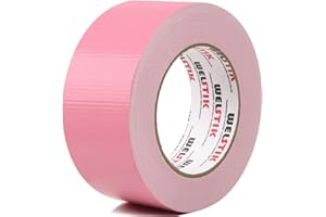 WELSTIK Ruban Adhésif Toilé Ruban adhésif professionnel rose - 50 mm x 41 m - Ruban adhésif coloré - Pour réparation de bricolage - Pour intérieur et extérieur - 50 mm x 41 m - Rose