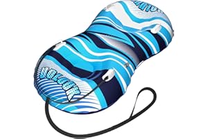UOLUUK Snow Tube with Towable Tow Rope, 2 Person Heavy Duty Inflatable Sled for Kids & Adults Premium Abrasion-Resistant Thickened Bottom Sledding Tubes for Winter Outdoors Double Patch Kit Included