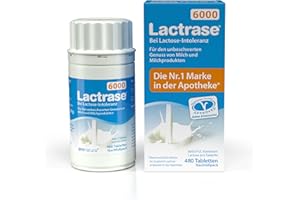 ‎PRO NATURA GESELLSCHAFT FÜR GESUNDE ERNÄ pro natura Lactrase 6000 – Nachfüll-Pack für Klickspender, 480 Lactase Tabletten bei Lactose-Intoleranz, für den unbeschwerten Genuss von Milch und Milchprodukten