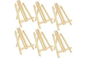 LOLYSIC 6Pcs Wooden Easels Stands for Display, 30cm 12inch Tabletop Easel Stand for Painting, A Frame Wooden Easel Desktop Tripods Wood Display Stands for Painting Arts Craft Canvas Photo Frame