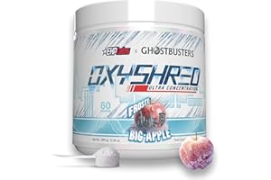EHP LABS EHPlabs x Ghostbusters Frozen Empire: OxyShred Thermogenic Pre Workout Powder & Shredding Supplement. Clinically Proven with Acetyl L Carnitine, Energy Boost Drink - Frosty Big Apple, 60 Serve
