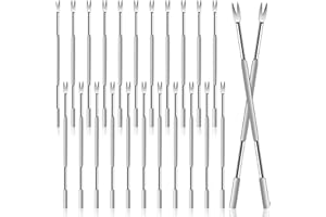 LZMDISU 24 Pcs Seafood Forks Picks, Stainless Steel Lobster Fork Multitool Seafood Tools Nut Fork for Picnic Kitchen Oysters, Crab Leg