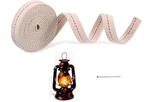 AOOGON Mèche plate en coton pour lampes à huile, mèche de lampe blanche de 2 cm de large, lanternes pour brûleur à kérosène, éclairage de cuisinière, lanterne à huile, rouleau de mèche, accessoires