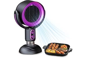 LORESJOY Mini Campana Extractora Portátil, Campana de Cocina, 3000mAh USB Extractor de Aire Ventilador Extractor, para Hogar, Cocina, Camping, BBQ