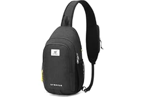 SKYSPER Bolsa de hombro, Bolsa de pecho antirrobo Sling bag ligero para hombre Bolso bandolera crossbody señoras viajes ciudad