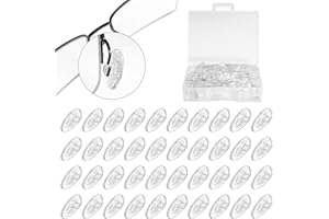Qufiiry 20 Paires Plaquette Lunette, Coussinets de Nez en Silicone, Plaquettes de Nez Antidérapantes, Silicone Transparent Accessoires pour Lunettes de Soleil et Lunettes, Sans Odeur Piquante