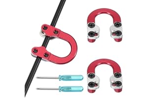 ‎PATIKIL PATIKIL Bogenschießen D-Schleife, 2er-Set Compoundbogen Metall U-Nocken D-Ring Nockenlöse-Zubehör mit Schraubendrehern Schrauben zum Schießen Jagen, Rot