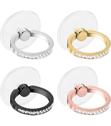 Bague Support Téléphone Dorée - Anneau Rotatif 360° Universel - Motif Chat Mignon
