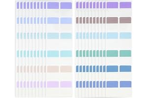 COMNICO 240 pestañas adhesivas de índice, pestañas autoadhesivas de color claro, pestañas de página retro, reposicionables, notas adhesivas para leer, cuadernos, marcar documentos