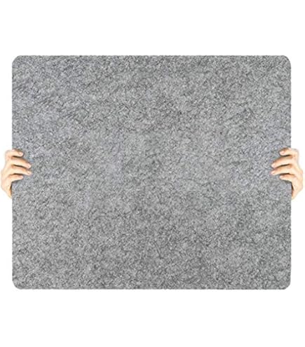 Encasa XO Strijkmat, metallic zilver (groot 70 x 50 cm) met 5 mm schuimvulling en siliconen ijzeren steun voor het persen van stoom op tafel of bed