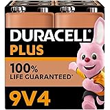 Duracell NEW Plus 9V Alkaline Batteries [Pack of 4], 6LR61 MN1604
