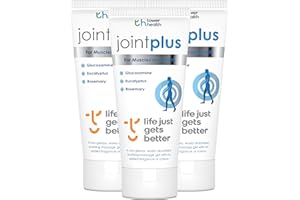 TOWER HEALTH 3 Pack of Joint Plus Muscle and Joint Gel 200ml Tube | Drug Free | 60 Day Money Back Guarantee | Rich Blend of Natural Ingredients - Glucosamine, Eucalyptus, Rosemary, Cinnamon & Wintergreen