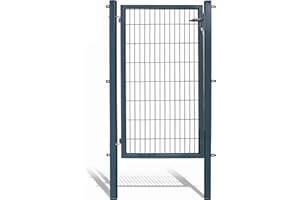KOLL LIVING GARDEN Koll Living Gartentore für Stabmattenzaun - Farbe und Höhe wählbar - inkl. Pfosten und Befestigungsmaterial (Gartentor H 160 x B 100 cm, anthrazit)