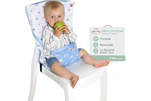 Chaise Nomade BabyToLove | Chaise Haute Portable | Légères, Facile à transporter | Indispensable pour voyager | Rainbow