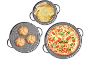 Coolinato Set di 3 paraspruzzi in Silicone, Protezione Contro la sovracottura per pentole e padelle, sottobicchieri da 20-30 cm, Grigio