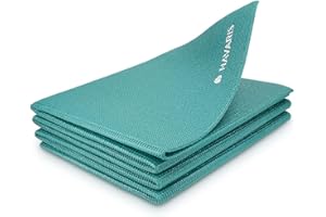‎NAVARIS Navaris Klappbare Yoga Matte Fitnessmatte - 4mm Sportmatte Fitness Pilates Sport Gymnastikmatte rutschfest - Reise Yogamatte faltbar - versch. Farben