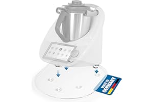 Schwanfeld® Premium Gleitbrett für Thermomix TM5, TM6 & TM31 [SCHÜTZT DIE WAAGE] - mit Teflon Füßen zum mühelosen verschieben - Gleitbrett aus edlem Acrylglas (einfache Reinigung) - MADE IN GERMANY