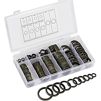 Set 240 Guarnizioni Miste Con Anelli NBR - Rondelle Piatte Per Tappi Scarico, 6-30mm - Foto 13