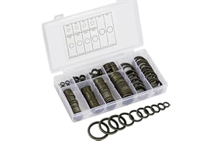 Rondelle Lot de 150 Joints D'étanchéité Hydrauliques avec Lèvre en Caoutchouc, M6-M24 Bague D'huile D'étanchéité en Caoutchouc Métallique, Rondelle Plate, pour Hydraulique Centrale, Direction Serve