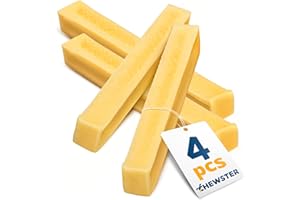 Snacks para Perros CHEWSTER - Huesos de Queso masticables - Chuches de Larga duración elaboradas con Leche Natural (136 g, Juego de 4, Talla S)