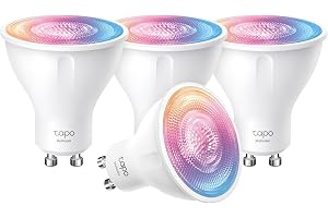 Tapo WiFi-ansluten glödlampa, G10 flerfärgad dimbar 2200K-6500K, 350 lumen, 3,7 W motsvarande 50 W, kompatibel med Alexa och Google Home, energisparande, Tapo L630(4-pack)