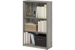 Furinno JAYA Simple Home Libreria a 3 Livelli, Grigio