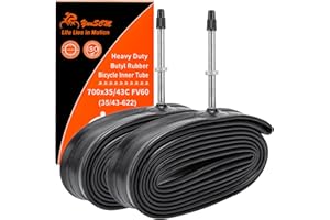 YunSCM 2-PCS 35/45-622 28 pollice Camere d'aria 700CX35C/43C FV60mm Valve Compatibile Ispessimento 28 pollice bike Camere d'aria 700x35C 700x38C 700x42C 700x43C