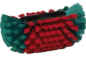 VIKAN Grande brosse pour jantes avec orifice d’alimentation en eau 24 cm Poils épissés et souples en polyester Longueur des poils 50 mm Max. 100 °C