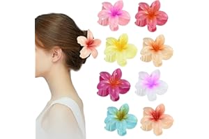 KDIMSU 8 Stück Blumen Haarklammer, Haarspangen Damen für Dickes Dünnes Haar, Rutschfeste Niedliche Große Haarklammer, Dekorative Haarschmuck, Haarspiralen Clip für Frauen Mädchen Haarstyling Zubehör