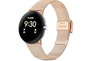 Issinlky Metallband kompatibel mit Google Pixel Watch, Mesh Edelstahl Metall Armband für Google Pixel Watch Männer Frauen