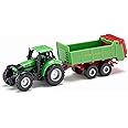 Siku 1673 DeutzFahr Tractor with Strautmann Manure Truck Vehicle Toy, Green