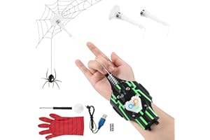 Evoloo Spider Shooter Toys for Kids,Web Shooter with Light,Spider Web Shooter Launcher String Toy,Role Playing Cosplay Funny Educational Toys For Boys Girls