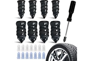 Dreamark 70 Stück Vakuum Reifen Reparatur Nagel, Reifenreparaturset Auto Motorrad mit Schraubendreher, Tubeless Reifenflickzeug 35S + 35L für Schlauchlose Reifen, SUV LKW Wohnmobil Fahrrad (2 Größen)