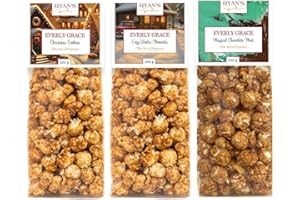 Everly Grace Popcorn Winter Bundle – Christmas Cookie, Cozy Winter Moments, Magical Chocolate Mint, je 100 g Popcorn-Tüten aus unserer Manufaktur in Augsburg, Deutschland