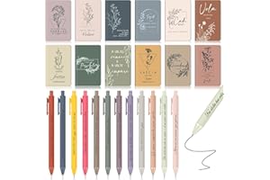 Sinmoe 24 Pezzi Regalo Motivazionale per Colleghi 12 Taccuini Motivazionali 12 Penne con Frasi Motivazionali Regali di Natale per Colleghi Alunni Studenti Insegnanti, 12 Stili (Morandi)