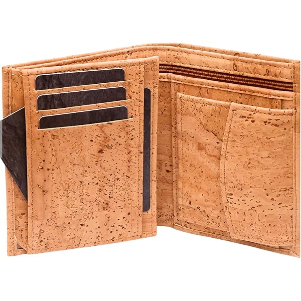Cartera Pequeña Hombre Cartera Ligera De Corcho Con