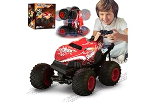 PENGBU RC Monster Truck, 2.4GHZ Macchina Telecomandata, Macchina Telecomandata per Bambini con Luce LED, Musica, Macchina Telecomandata Drift 360° Rotazione, Regalo Bambina Bambino 3 4 5 6 7 8 9 10 Anni Maschio