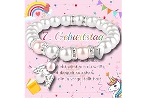 QUANMAITONG 6/7/8/9/10 Jahre Geburtstag Geschenk Mädchen ，Schutzengel Armband Geschenke Geburtstagsgeschenk Für Mädchen Tochter Schwester Freundin Nichte Enkelin Patentochter