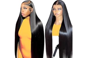 ALIONLY 26 Inch Pelucas Mujer Pelo Natural Brazilian Straight HD Lace Front Wigs Human Hair 13x4 HD Lace Front Wig Human Hair 180 Density Pelucas Mujer Pelo Natural Humano Glueless Wig With Baby Hair 65cm