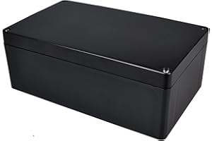 GUOKAIEN Therpin DIY Waterproof Electronic ABS Plastic Project Junction Box Enclosure 200mm x 120mm x 75mm (Black)
