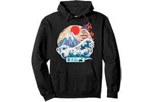 JAPANESE THE GREAT WAVE KANAGAWA JAPAN VINTAGE ART Mont Fuji Grande Vague Kanagawa Japonais Art Vintage Sweat à Capuche