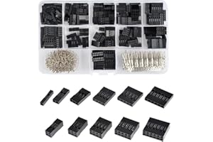 Treki 620pcs Dupont Conectores Kit 2.54mm Conectores Electronica Dupont Conectores Dupont Cables Pin Conector Terminales Carcasa Dupont Crimpado Pasador Surtido Adaptadores