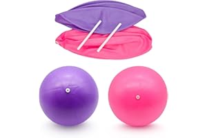 Bailinks 25 cm/9.8 pollici Sport Yoga Ball, 2PCS Compact Sport Balance Ball, Morbido Pilates Ball per Yoga, Fitness e Core Workout