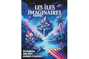 Les îles imaginaires coloriage / 50 coloriages d'îles fantastiques relaxants et inspirants pour adulte /: Des mondes fantastiques et méditatifs à ... / Coloriage adulte pour une détente créative.