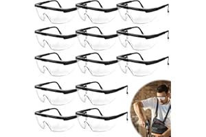 VAILEAL 16 Stück Schutzbrillen: Schutzbrille, Laborbrille, Motorradbrille, Schutzbrille für Brillenträger, Schutzbrille Verstellbar, Leichte Sicherheitsbrille für Baustelle, Werkstatt, Fahrrad-Fahren, Joggen