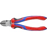 Knipex diyagonal kesiciler siyah atramentize edilmiş, &ccedil;ok bileşenli saplarla 160 mm 70 02 160 | Knipex yan keski, uzunluk 160