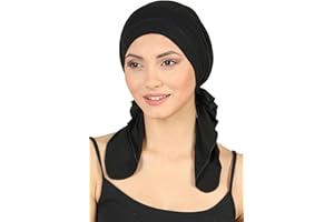 DERESINA HEADWEAR Deresina Pre-Tied Chemo Bandana for Women – Soft Bamboo Turban & Head Scarf for Hair Loss & Alopecia – Breathable Headwear