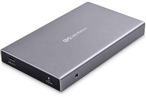 Cable Matters Premium aluminiowa obudowa dysku twardego USB C Gen 2 10 Gb / s na 2,5-calowy dysk SSD / HDD z kablami USB-C i USB-A - Port Thunderbolt 3 kompatybilny z MacBookiem Pro, MacBookiem Air i innymi